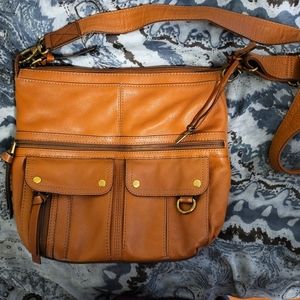 Fossil Full Grain Leather Crossbody Bag